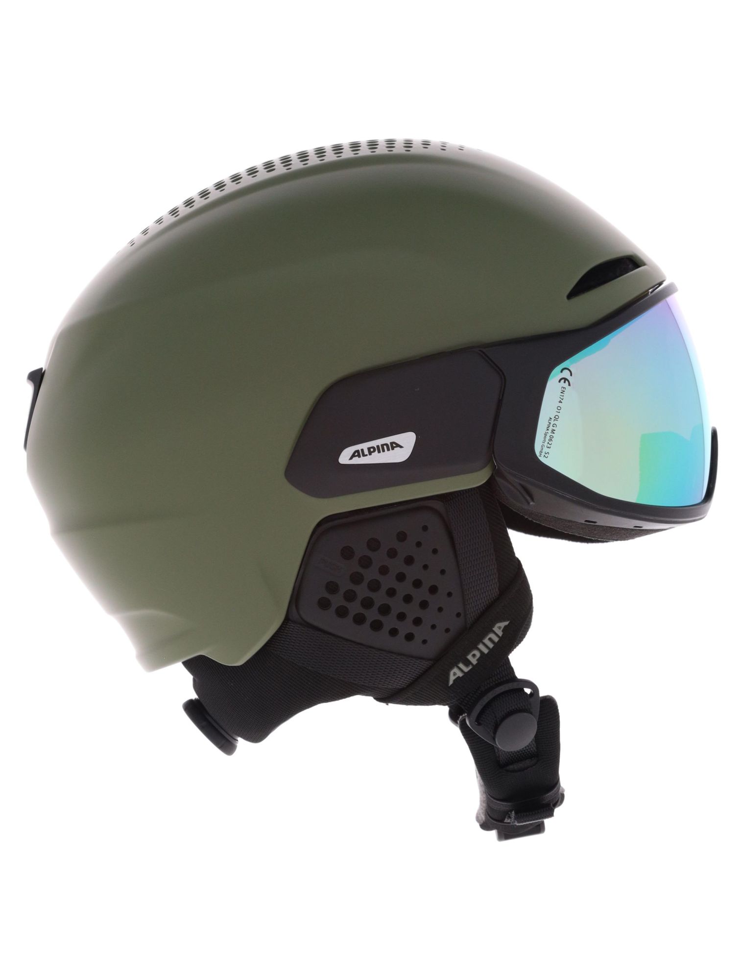 Alpina Alto Q Lite Skihelm Met Vizier Unisex Olive Matt Groen Skiwebshop