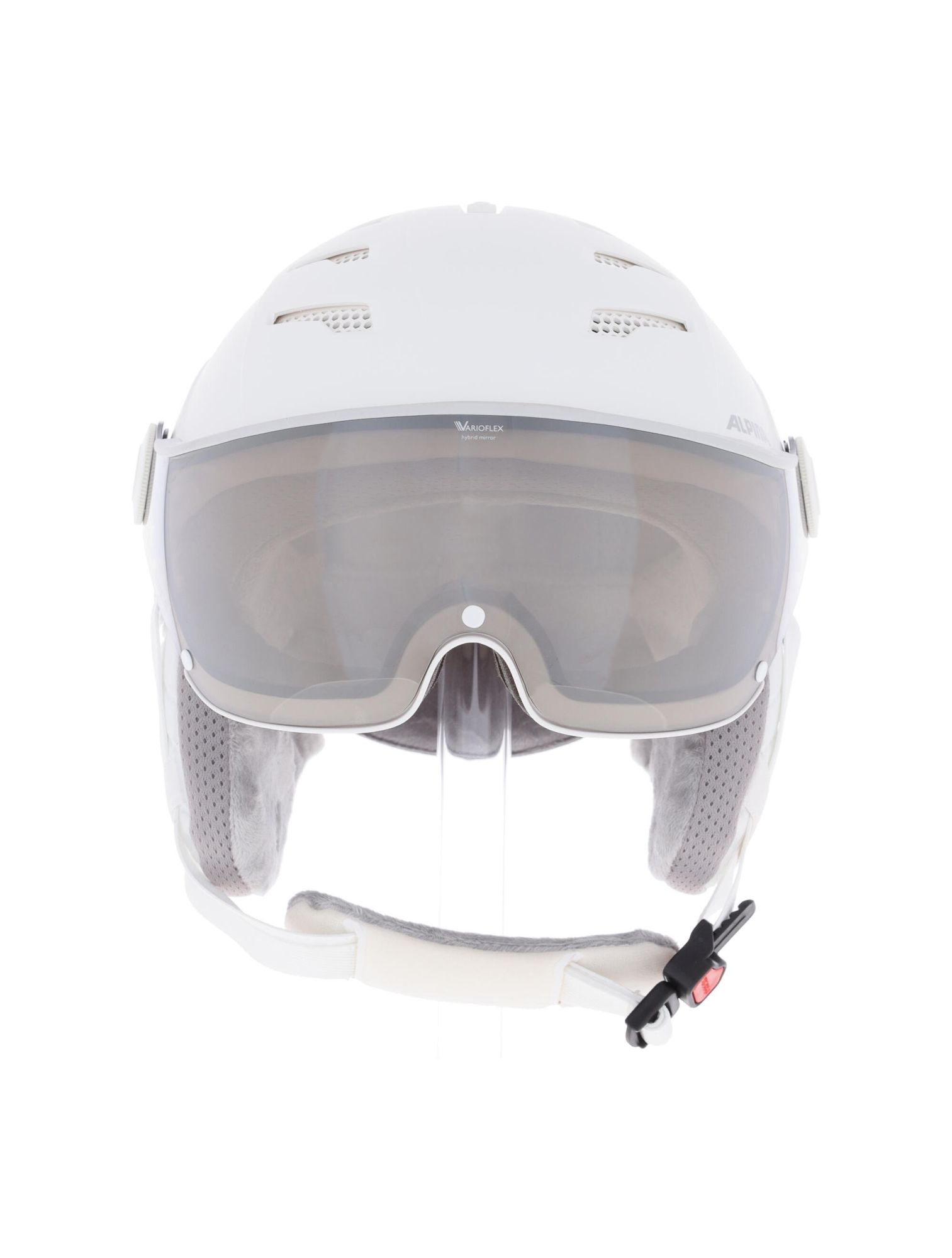 Alpina Jump Vm Skihelm Met Vizier Unisex Matt Grijs Wit Skiwebshop