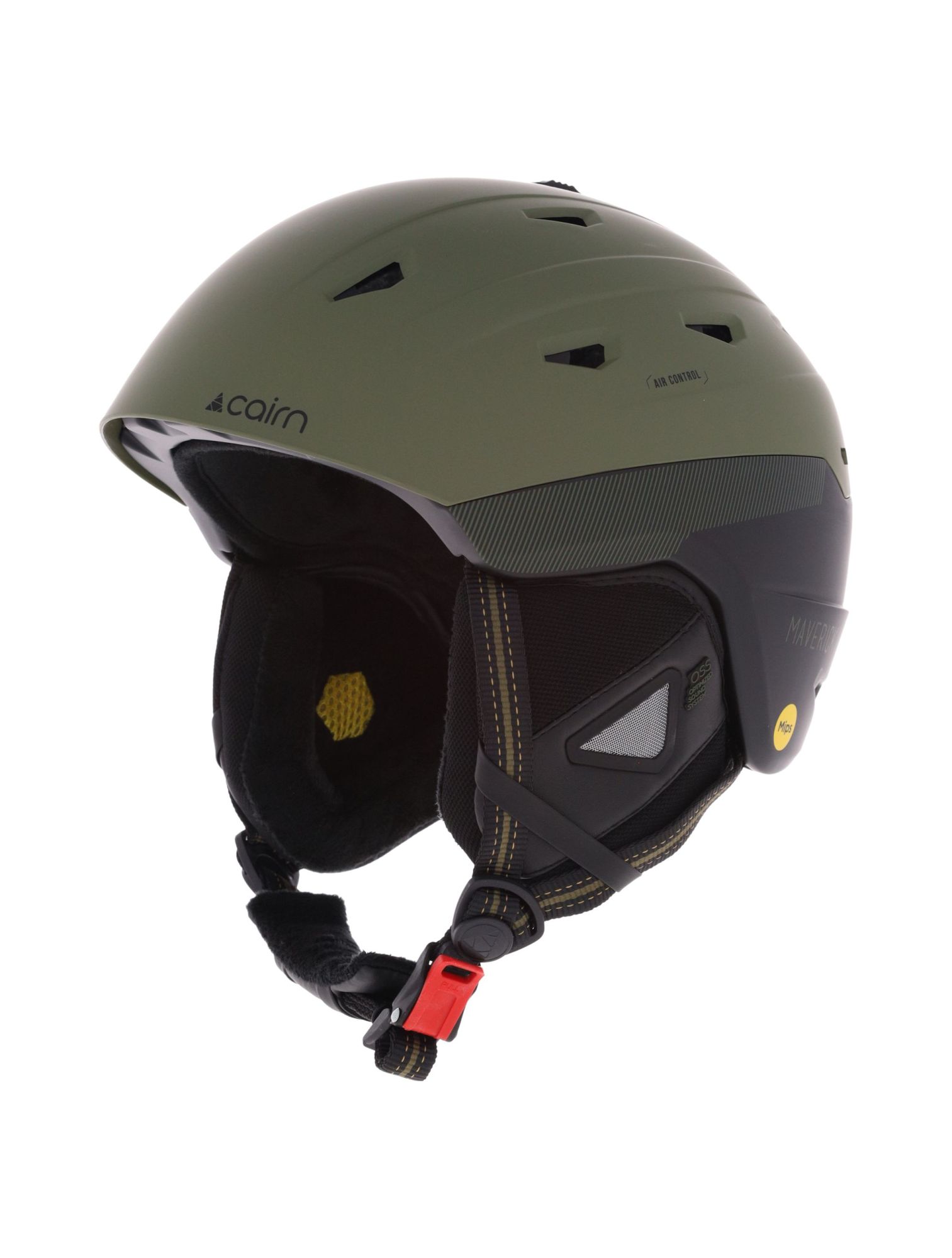 Cairn Maverick Mips Skihelm Unisex Mat Metallic Lichen Black Groen