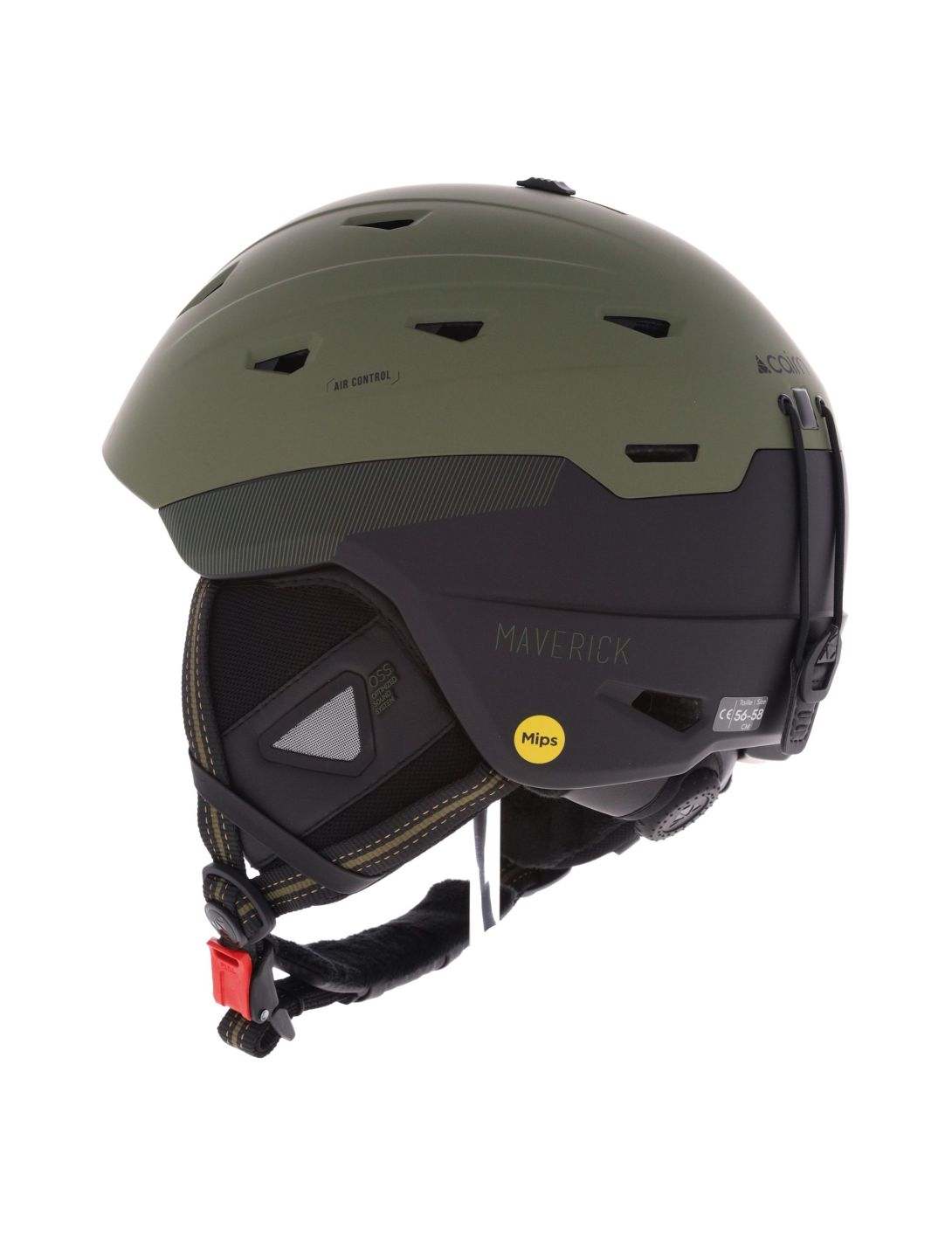 Cairn Maverick Mips Skihelm Unisex Mat Metallic Lichen Black Groen