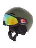 Miniatuur Alpina, Alto Q-Lite skihelm met vizier unisex Olive Matt groen 