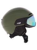 Miniatuur Alpina, Alto Q-Lite skihelm met vizier unisex Olive Matt groen 