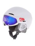 Miniatuur Alpina, Alto Q-Lite skihelm met vizier unisex White Matt (Blue Revo Mirror) wit 