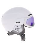 Miniatuur Alpina, Alto Q-Lite skihelm met vizier unisex White Matt (Blue Revo Mirror) wit 