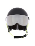 Miniatuur Alpina, Zupo Visor Q-Lite skihelm met vizier kinderen Charcoal-Neon Matt grijs 