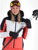 Miniatuur Aulp, Sandi ski-jas dames Grenadine rood, wit 