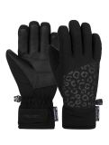 Miniatuur Reusch, Beatrix R-TEX® XT skihandschoenen kinderen Black / Black Leopard zwart 