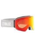 Miniatuur Bliz, Flow skibril unisex Matte Light Grey - Brown w Red Multi grijs 