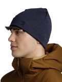 Miniatuur Buff, Merino Heavyweight Beanie muts unisex Solid Indigo paars 