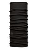 Miniatuur Buff, Merino Lightweight sjaal kinderen Solid Black zwart 