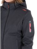 Miniatuur CMP, 39A5006M softshell ski-jas dames Titanium Melange / Red Fluo grijs, rood 