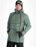 Miniatuur ColourWear, M Foil Anorak ski-jas heren Dark Sage groen 