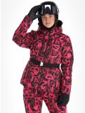 Miniatuur Dare2b, Crevasse ski-jas dames Pure Pink Graffiti Print P9Z roze 