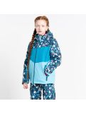 Miniatuur Dare2b, Humour II ski-jas kinderen floral print river blauw 