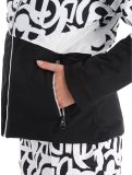 Miniatuur Dare2b, Ice ski-jas dames Black and White Graffiti Print / Black wit, zwart 