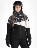 Miniatuur Dare2b, Ice III AA Jas gevoerd dames Black Distressed Dogtooth Print Wit, Zwart 