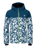 Miniatuur Dare2b, Liftie ski-jas kinderen Moonlight Denim / Moonlight Denim Daisy Print blauw, wit 