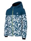 Miniatuur Dare2b, Liftie ski-jas kinderen Moonlight Denim / Moonlight Denim Daisy Print blauw, wit 