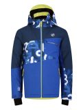 Miniatuur Dare2b, Traverse ski-jas kinderen Olympian Blue Graffiti Print / Moonlight Denim blauw 