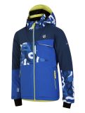 Miniatuur Dare2b, Traverse ski-jas kinderen Olympian Blue Graffiti Print / Moonlight Denim blauw 