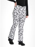 Miniatuur Dare2b, Upshill BC Skibroek Softshell dames Black and White Graffiti Print Wit, Zwart 