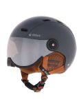 Miniatuur Deluni, Montano Pro 1 skihelm met vizier unisex Dark Grey grijs 