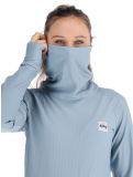 Miniatuur Eivy, Icecold Gaiter Rib FA Thermoshirt dames Faded Fog Blauw 