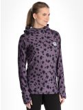 Miniatuur Eivy, Icecold Hood FA Thermoshirt dames Purple Cheetah Paars, Zwart 