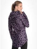 Miniatuur Eivy, Icecold Hood FA Thermoshirt dames Purple Cheetah Paars, Zwart 