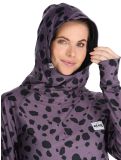 Miniatuur Eivy, Icecold Hood FA Thermoshirt dames Purple Cheetah Paars, Zwart 