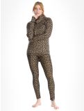 Miniatuur Eivy, Icecold Wool FA Thermoshirt dames Leopard Bruin 