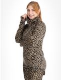 Miniatuur Eivy, Icecold Wool FA Thermoshirt dames Leopard Bruin 