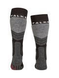 Miniatuur Falke, SK2 Intermediate skisokken kinderen Black Mix grijs, zwart 