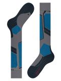 Miniatuur Falke, SK4 Advanced skisokken heren M. Grey Melange blauw 