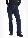 Miniatuur Frechen softshell skibroek kort model dames Dark Blue blauw 