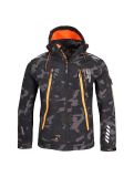 Miniatuur Geographical Norway, Torry Camo 007 softshell ski-jas heren oranje, zwart 