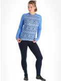 Miniatuur Helly Hansen, Lifa Merino Midweight Graphic thermoshirt dames Ultra Blue Star Pixel blauw 