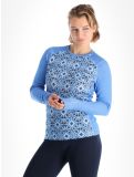 Miniatuur Helly Hansen, Lifa Merino Midweight Graphic thermoshirt dames Ultra Blue Star Pixel blauw 