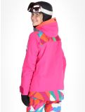 Miniatuur Helly Hansen, W Powchaser 2.0 ski-jas dames JPB AOP multicolor, roze 