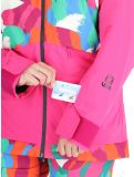 Miniatuur Helly Hansen, W Powchaser 2.0 ski-jas dames JPB AOP multicolor, roze 