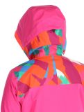 Miniatuur Helly Hansen, W Powchaser 2.0 ski-jas dames JPB AOP multicolor, roze 