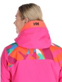 Miniatuur Helly Hansen, W Powchaser 2.0 ski-jas dames JPB AOP multicolor, roze 