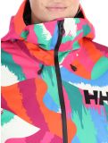 Miniatuur Helly Hansen, W Powchaser 2.0 ski-jas dames JPB AOP multicolor, roze 