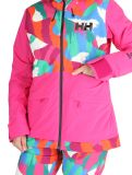 Miniatuur Helly Hansen, W Powchaser 2.0 ski-jas dames JPB AOP multicolor, roze 