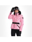 Miniatuur High Society, Elea ski-jas dames paisley print roze 