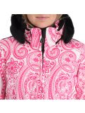 Miniatuur High Society, Elea ski-jas dames paisley print roze 