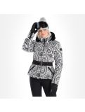 Miniatuur High Society, Elea ski-jas dames paisley print zwart 