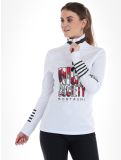 Miniatuur High Society, Yasha GA Ski pully dames White Rose Print Wit 