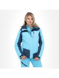 Miniatuur Icepeak, Casena ski-jas dames turquoise Blauw