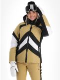 Miniatuur Luhta, Saivaara ski-jas dames Cafe Au Lait beige, wit, zwart 